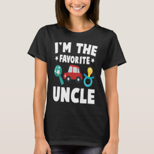 Baby I'm The Favorite Uncle Fire Truck Baby Sho T-Shirt
