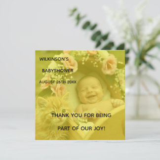 Baby Image Baby Shower Thank You Card