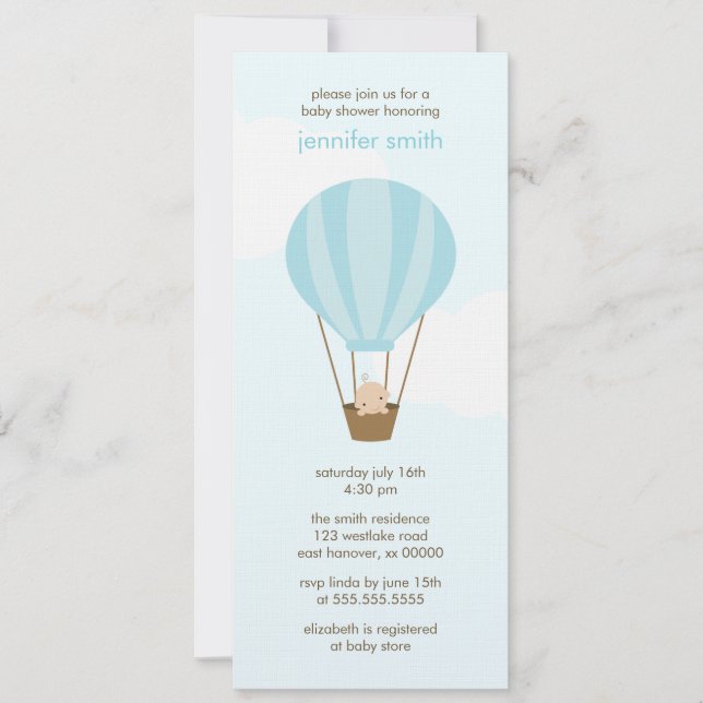 Baby in a Balloon Invitation (Front)