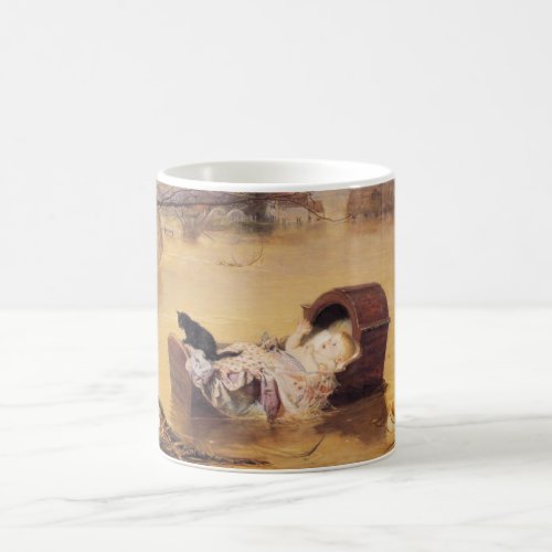 Baby in a Cot During a Flood by JE Millais Coffee Mug
