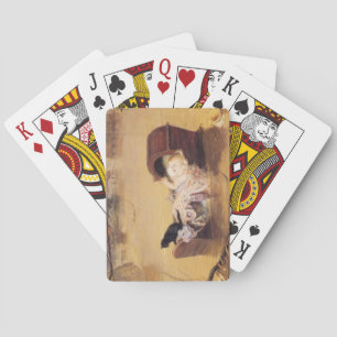 Baby in a Cot During a Flood (by J.E. Millais) Poker Cards