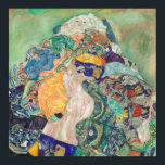 Baby in a Cradle by Gustav Klimt Poster<br><div class="desc">Beautiful painting of a baby in a cradle by Gustav Klimt.</div>