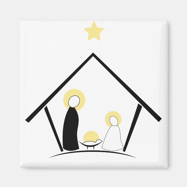 Baby in a Manger Magnet (Front)
