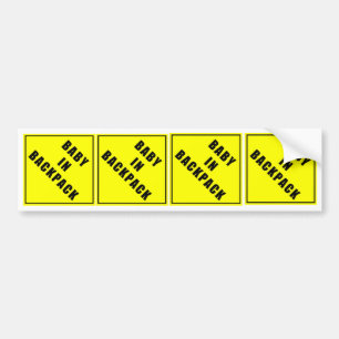 Baby in Backpack Bumper Sticker