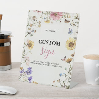 Baby in Bloom 8x10 Custom Table Top Pedestal Sign