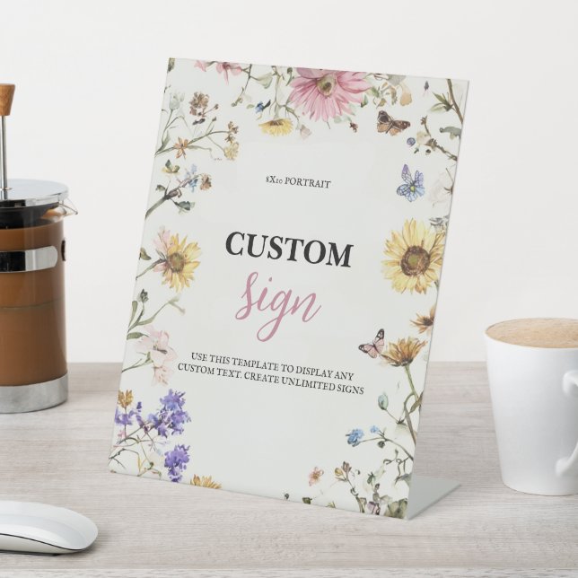 Baby in Bloom 8x10 Custom Table Top Pedestal Sign (In SItu)