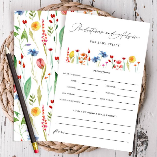 Baby in Bloom Baby Prediction & Advice Paper Card (Creator Uploaded)