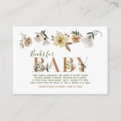 Baby in Bloom Baby Shower Boho Book Request Enclosure Card (Front)