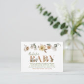Baby in Bloom Baby Shower Boho Book Request Enclosure Card (Standing Front)
