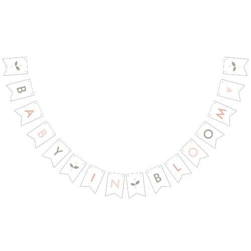Baby in Bloom Baby Shower Bunting Banner