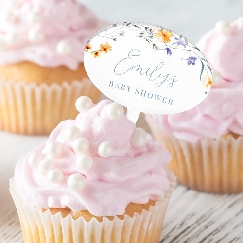 Baby in Bloom Baby Shower Cake Topper