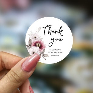 Baby in Bloom Baby Shower Classic Round Sticker