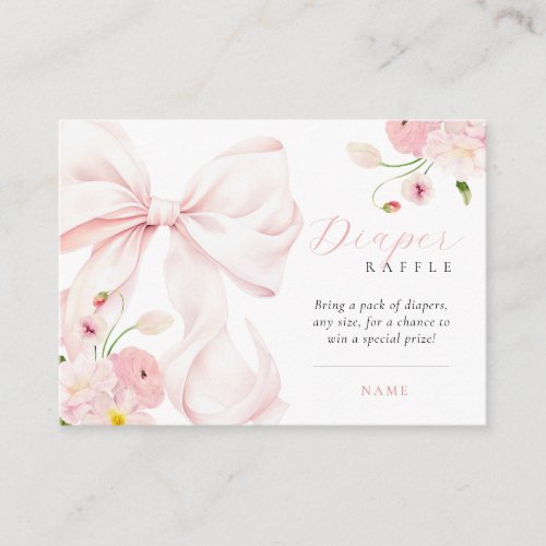 Baby in Bloom Baby Shower Diaper Raffle