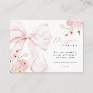 Baby in Bloom Baby Shower Diaper Raffle Enclosure Card