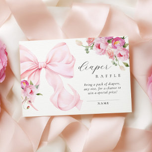 Baby in Bloom Baby Shower Diaper Raffle Enclosure Card