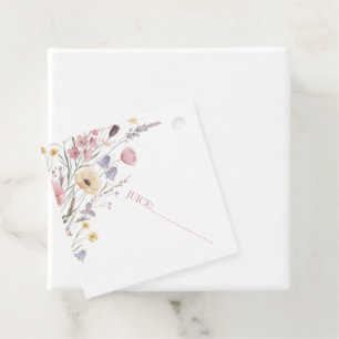 Baby in Bloom Baby Shower Drinks Lables Favor Tags