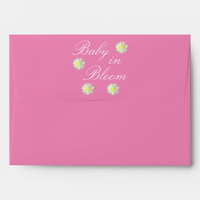 Baby In Bloom Baby Shower Envelope (Back (Top Flap))