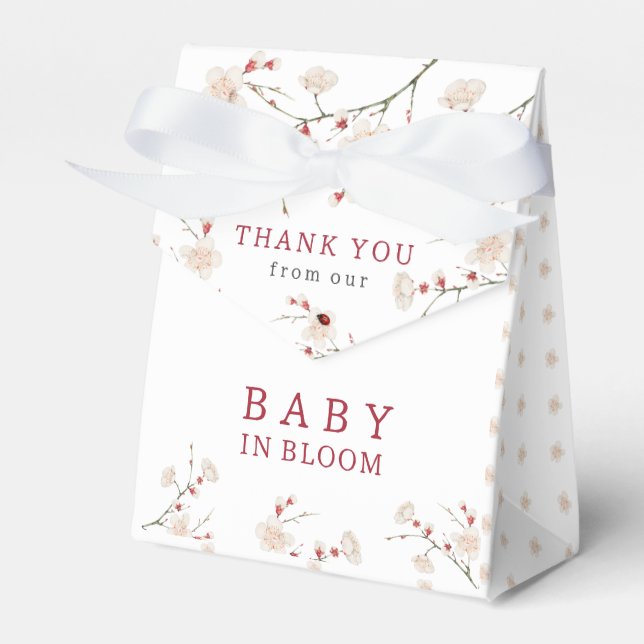 Baby in Bloom Baby Shower  Favor Box (Front Side)