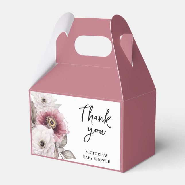 Baby in Bloom Baby Shower Favor Boxes (Front Side)