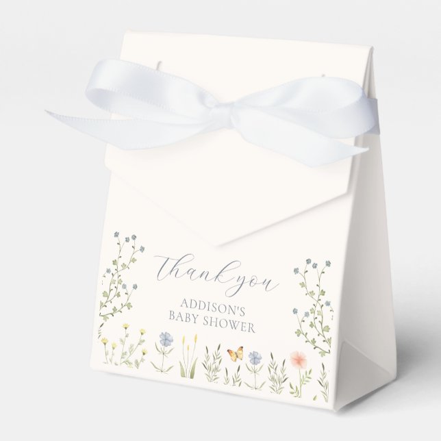 Baby in Bloom Baby Shower Favor Boxes (Front Side)