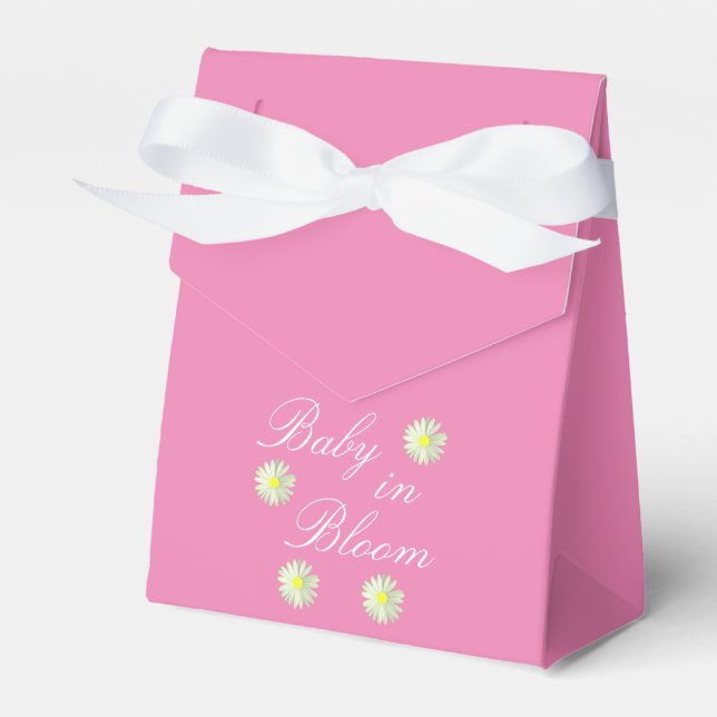 Baby In Bloom Baby Shower Favor Boxes (Front Side)