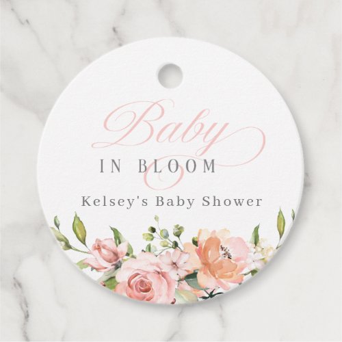 Baby In Bloom Baby Shower Favor Tags