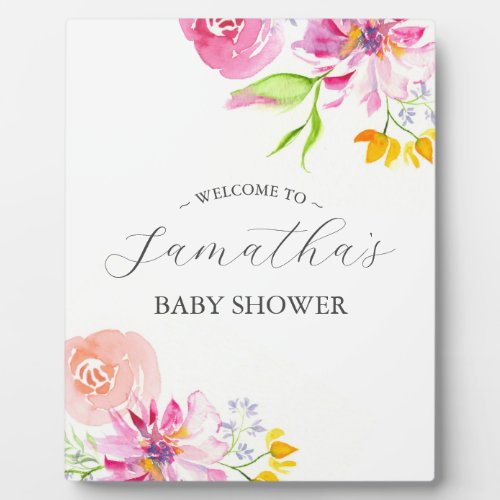 Baby in Bloom Baby Shower Floral Decor Plaque