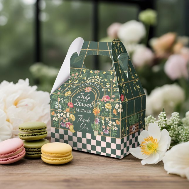 Baby in Bloom Baby Shower Floral Garden Greenhouse Favor Boxes (Baby in Bloom Baby Shower Floral Garden Greenhouse Favor Boxes)