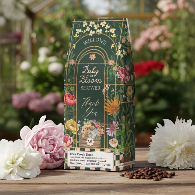 Baby in Bloom Baby Shower Floral Garden Greenhouse Roasted Coffee (Baby in Bloom Baby Shower Floral Garden Greenhouse Roasted Coffee)