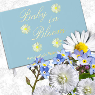 Baby In Bloom Baby Shower Foil Guest Book