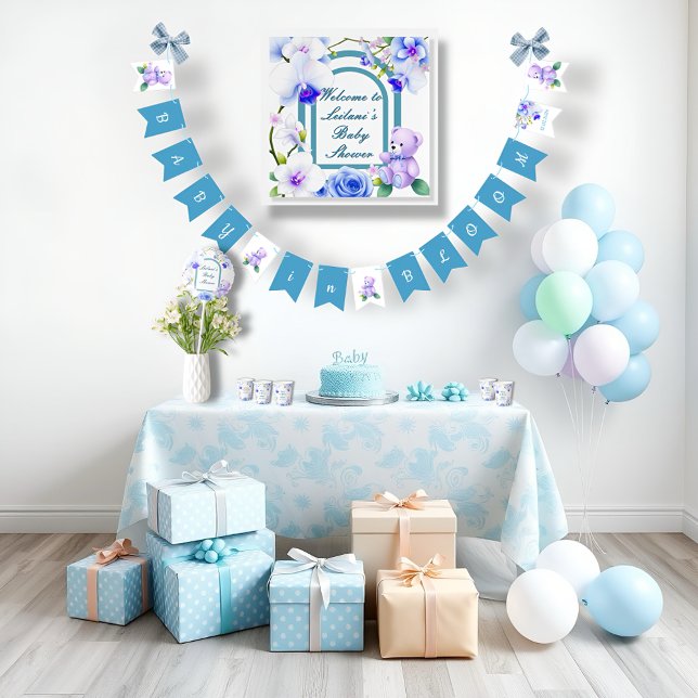Baby in Bloom baby shower for a boy Bunting Flags (Creator Uploaded)