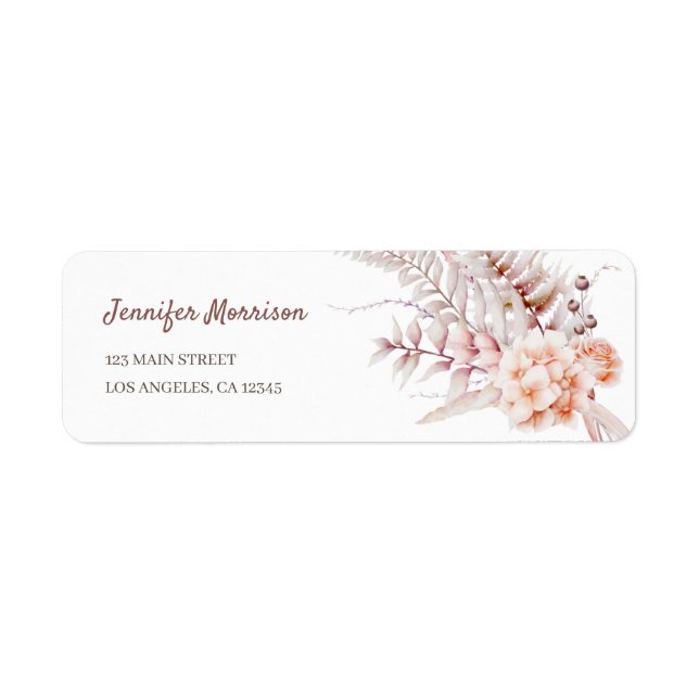 Baby In Bloom Baby Shower Gender Neutral Floral Label (Front)