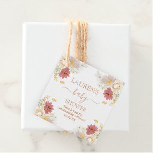 Baby in Bloom Baby Shower Girl Favor Tags