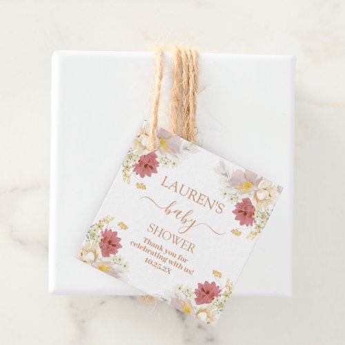 Baby in Bloom Baby Shower Girl Favor Tags