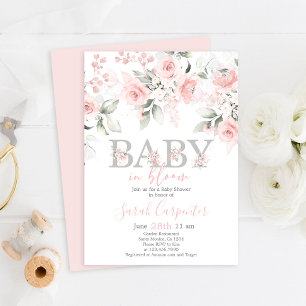 Baby in Bloom Baby Shower Girl Invitation