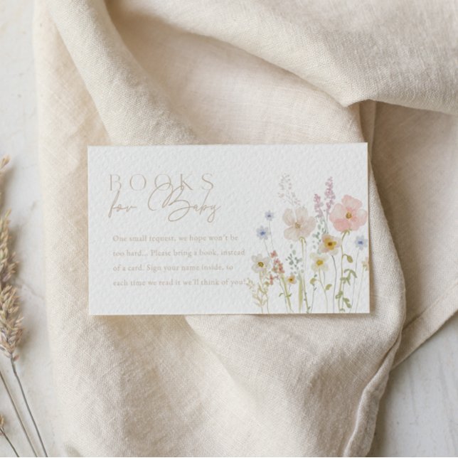 Baby In Bloom Baby Shower Insert Card Book Request (Creator Uploaded)