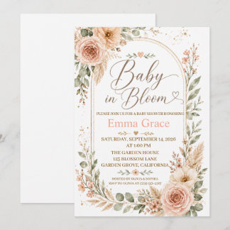 Baby in Bloom Baby Shower Invitation