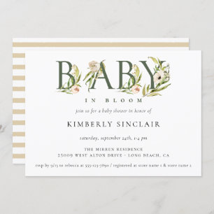 Baby in bloom Baby Shower Invitation