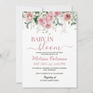  Baby In Bloom Baby Shower  Invitation