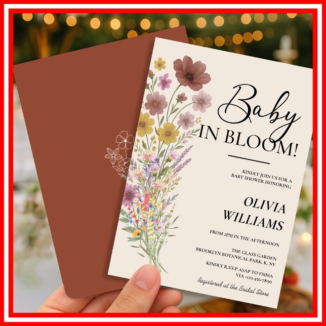 Baby in Bloom Baby Shower Invitation (Creator Uploaded)