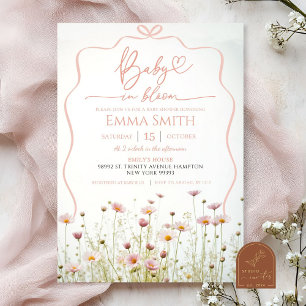 Baby In Bloom Baby Shower Invitation