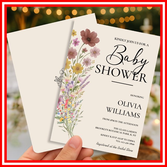 Baby in Bloom Baby Shower Invitation (Creator Uploaded)