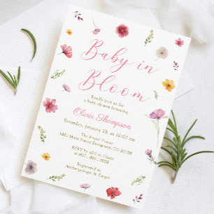 Baby in Bloom Baby Shower Invitation