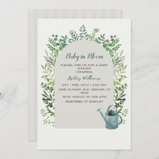 Baby in Bloom Baby Shower Invitation 