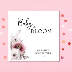 Baby in Bloom Baby Shower Invitation Napkins