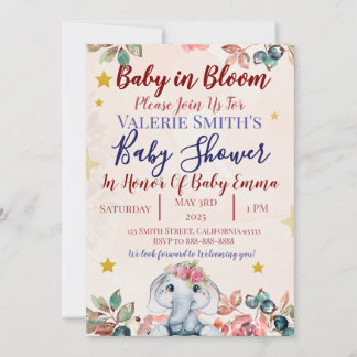 Baby In Bloom Baby Shower Invitations! Invitation