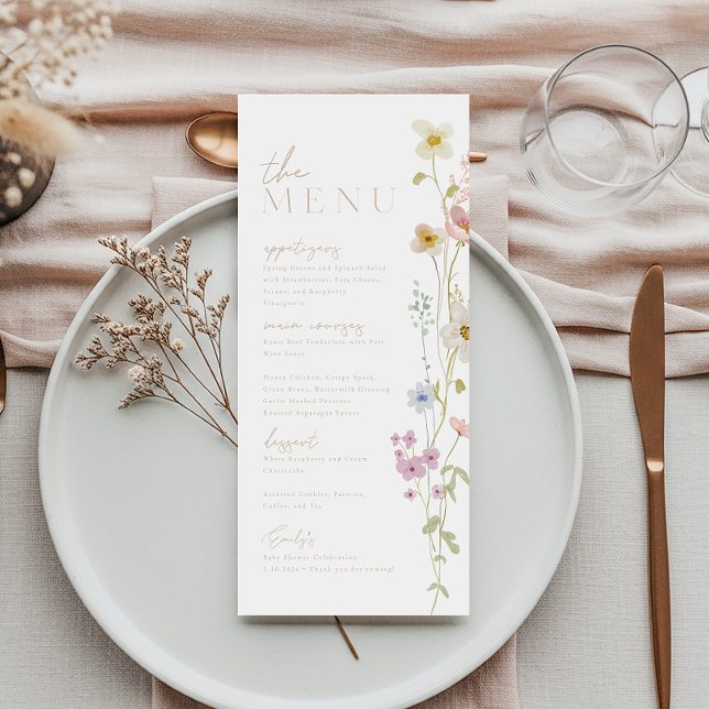 Baby In Bloom Baby Shower Menu (Creator Uploaded)