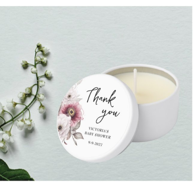 Baby in Bloom Baby Shower Mini Candle Favors (Creator Uploaded)