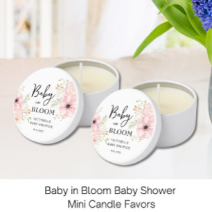 Baby in Bloom Baby Shower Mini Candle Favors
