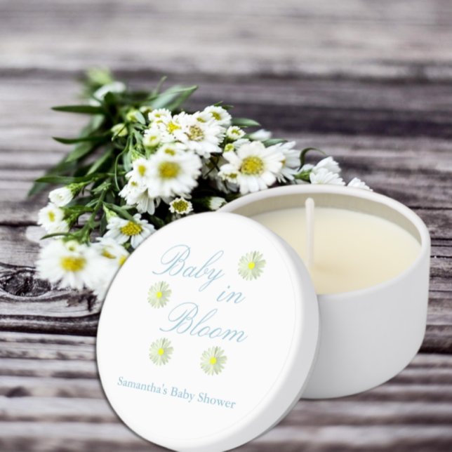 Baby In Bloom Baby Shower Mini Candle Favors (Creator Uploaded)